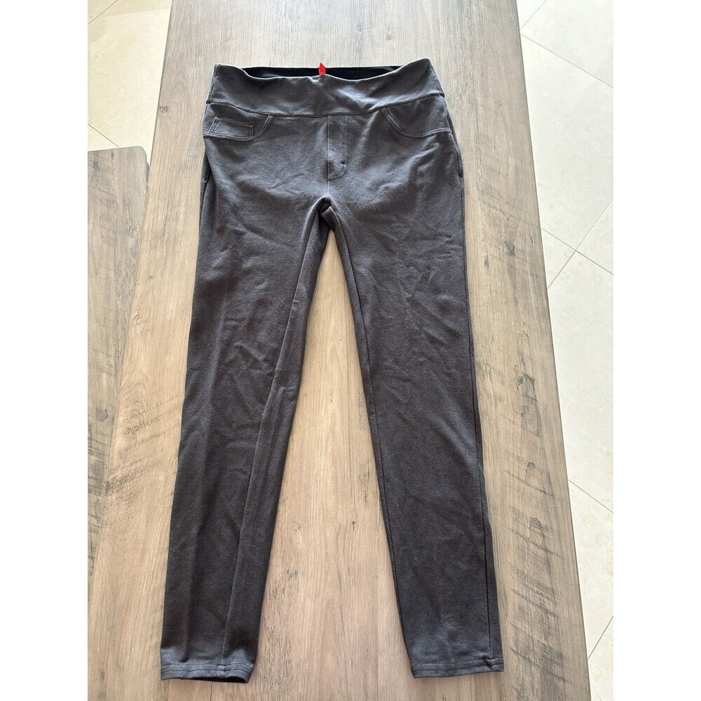 Spanx Gray Ankle Length Ponte Slimming Leggings Size Large Womens